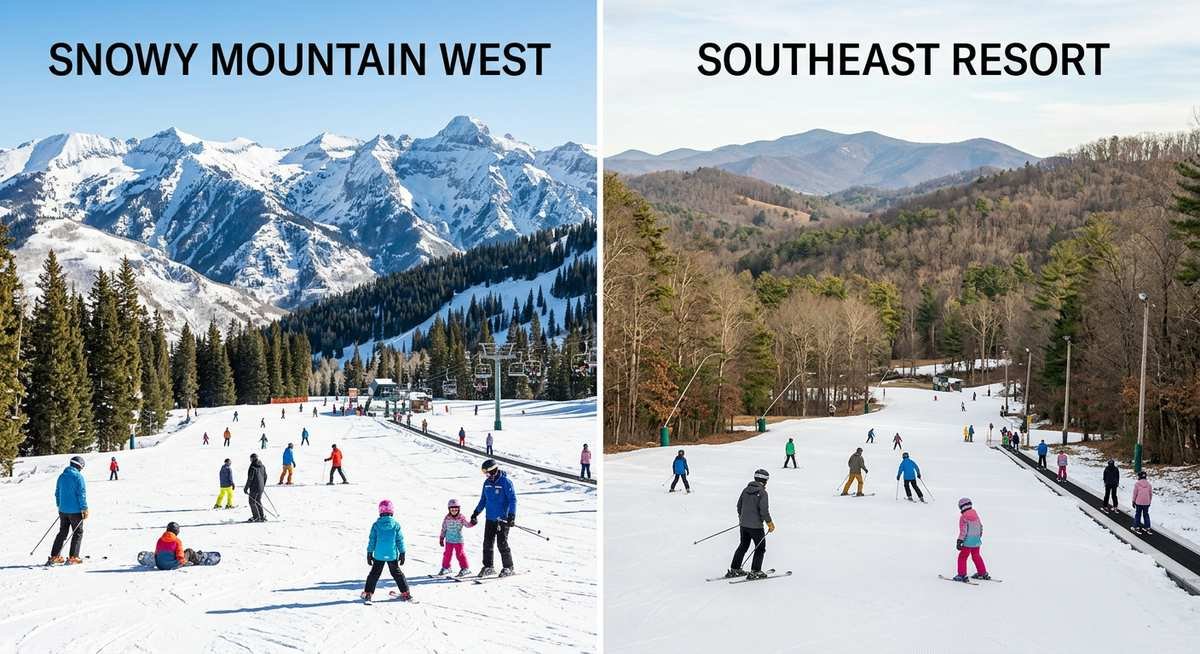 best beginner ski resorts by us region