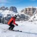Panoramic view of Dolomites ski slopes with jagged limestone peaks at sunset — the ultimate guide to dolomites skiing