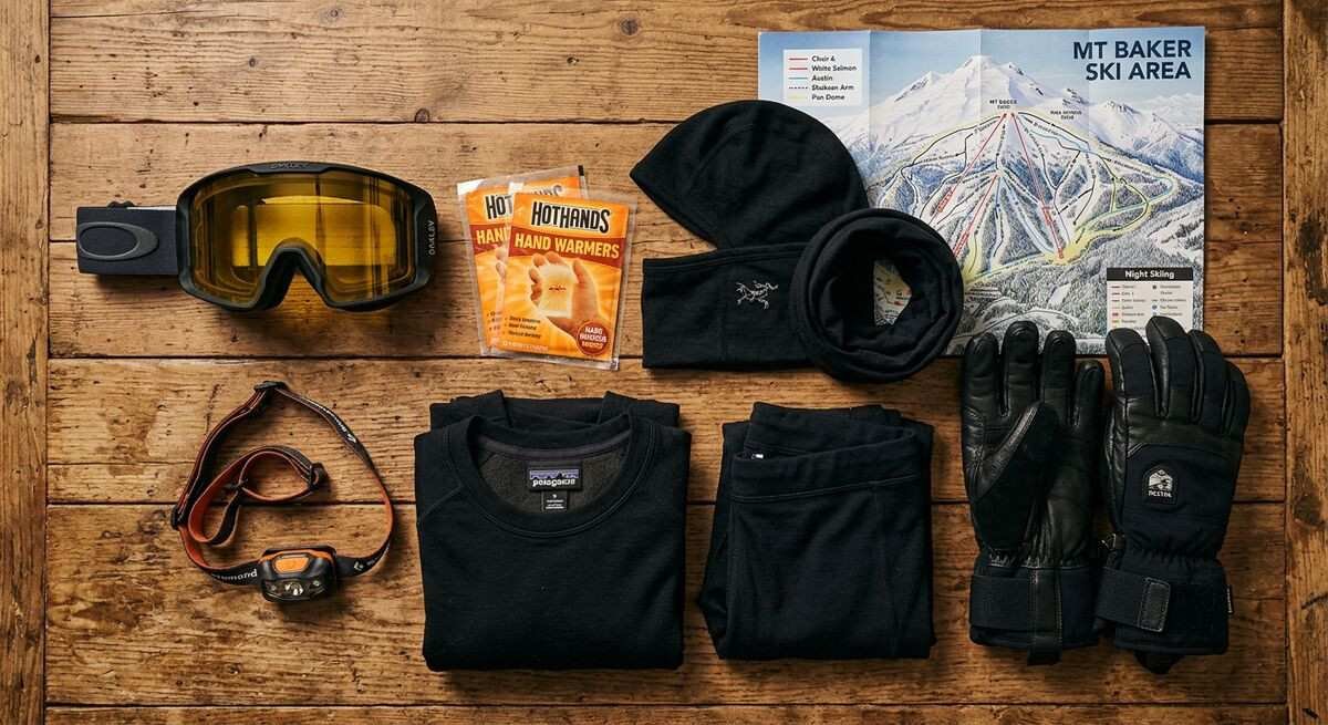 preparation checklist for mt baker night skiing