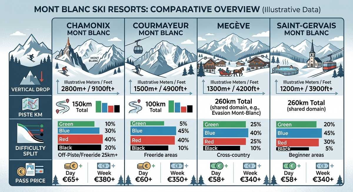ski resorts of the mont blanc massif a side by side comparison