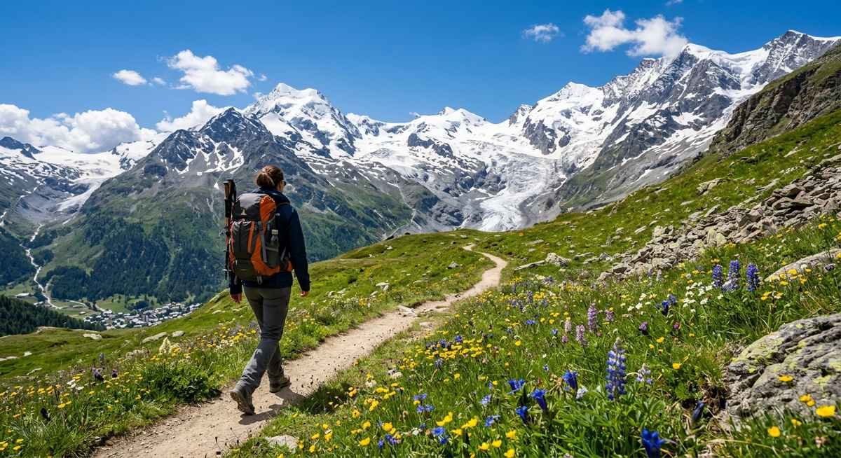 summer in saas fee hiking mountaineering and alpine adventure