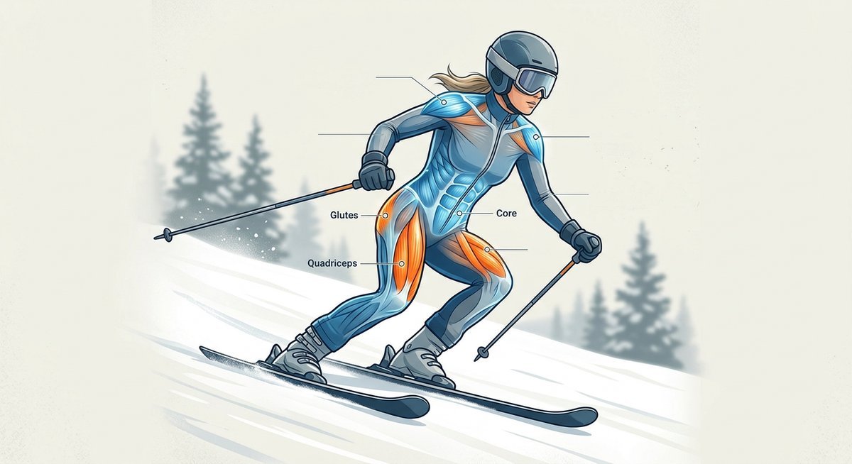 what muscles does skiing actually work